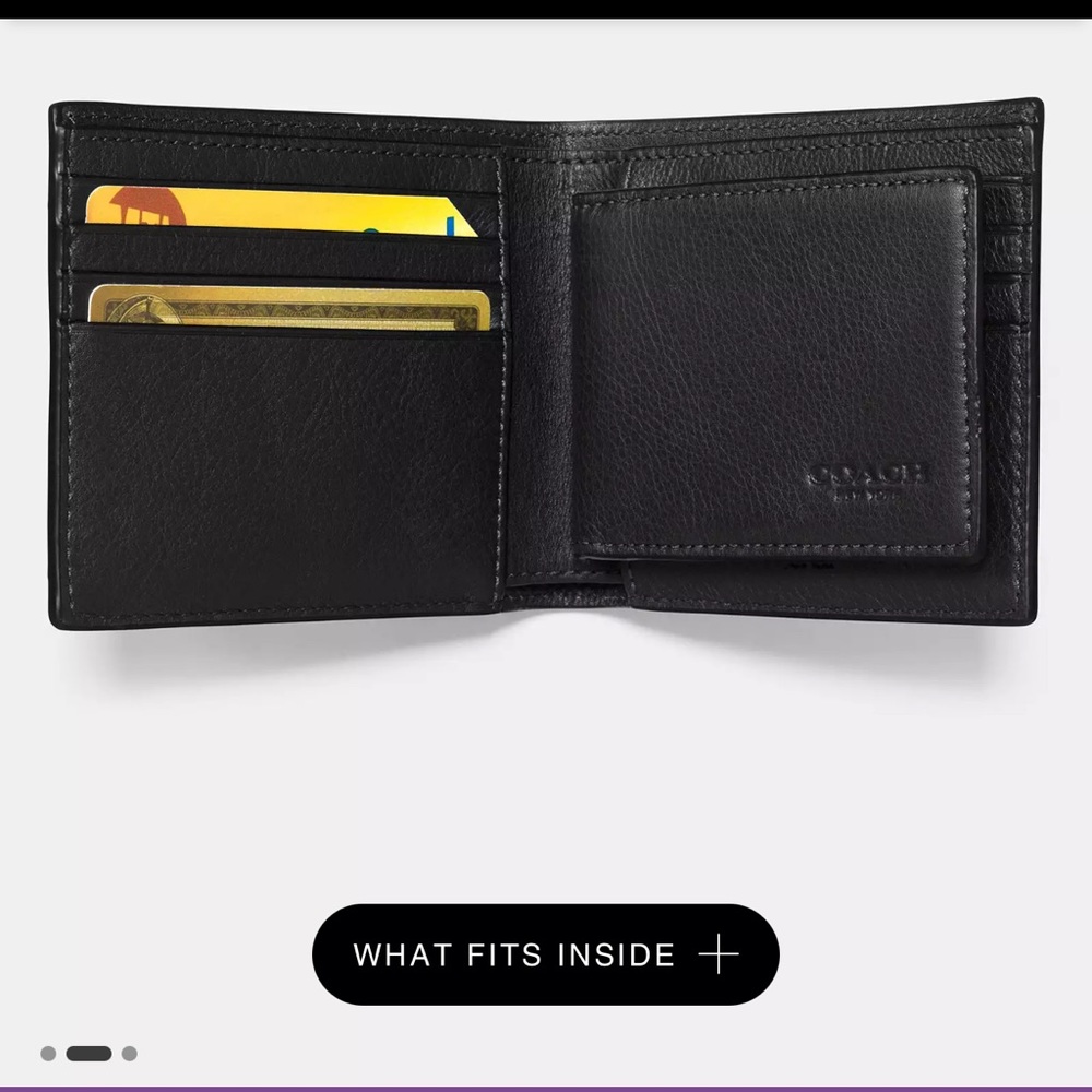 Coach Mens 3 in 1 leather wallet